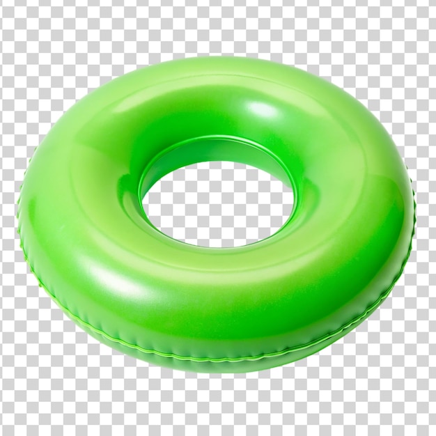 PSD grüner schwimmender ring isoliert auf durchsichtigem hintergrund