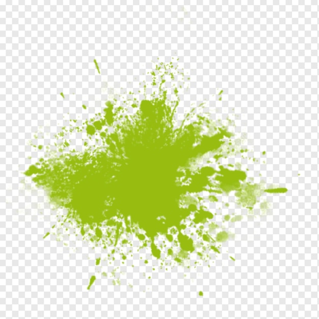 Grünes Splash-Element PSD-Datei durchsichtiges Design Grünes Farbelement durchsichtig