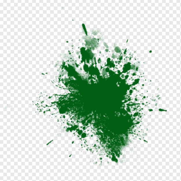Grünes Splash-Element PSD-Datei durchsichtiges Design Grünes Farbelement durchsichtig