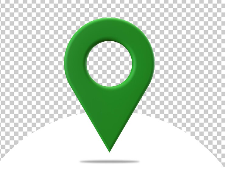 PSD grünes standort-3d-symbol