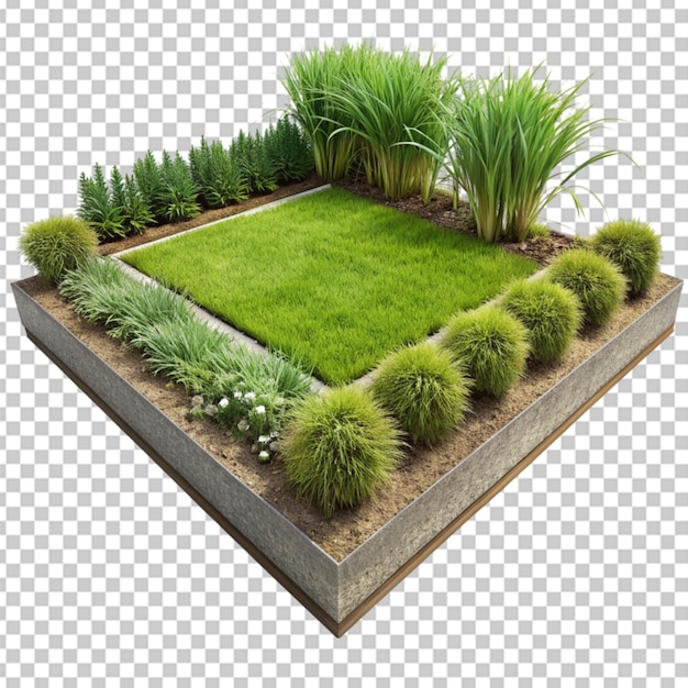 PSD grundstück mit grünem gras realistisch