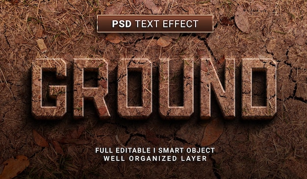 PSD grundtext-effekt