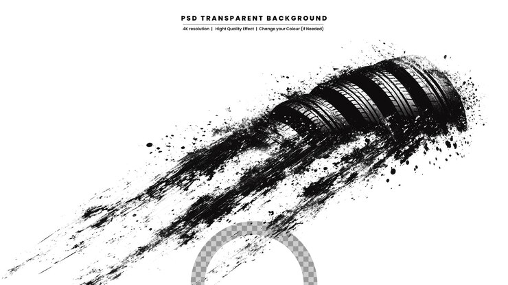 PSD grunge acuarela pincel gota de tinta con el espacio de copia