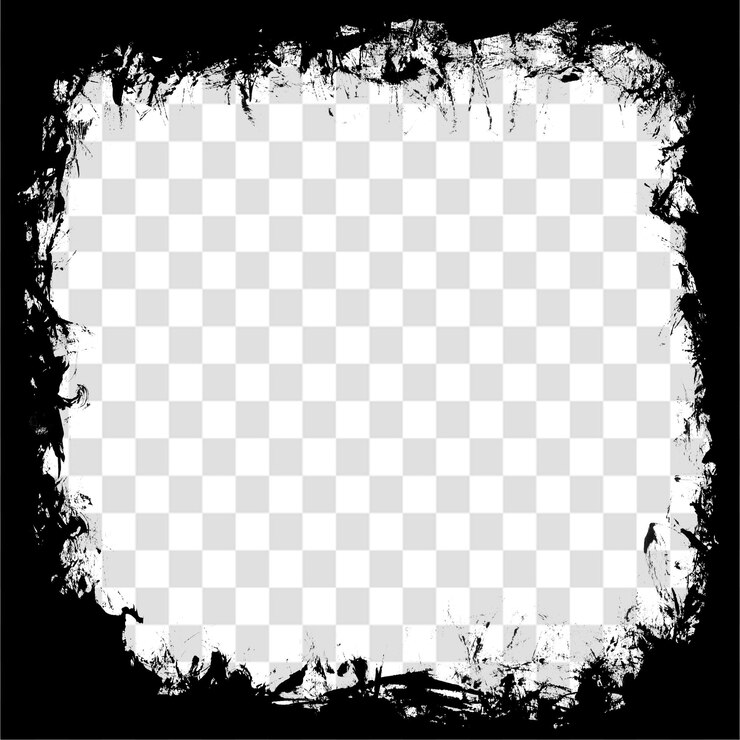 PSD grunge border testurizzato per layout di sfondo creativi isolati su uno sfondo trasparente