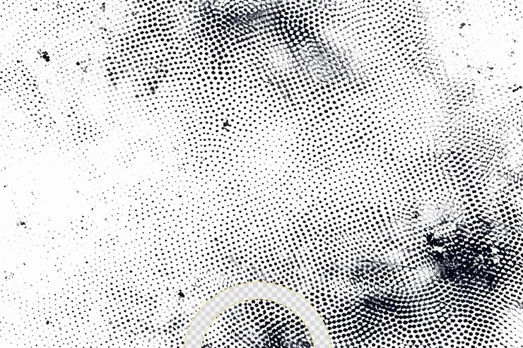 PSD grunge distressed black and white texture on transparant background