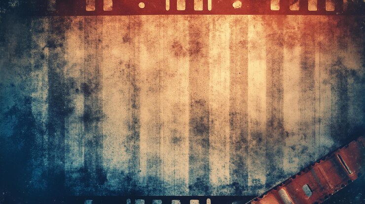 PSD grunge-filmstreifen-hintergrundtextur mit verblassten farben und kratzern