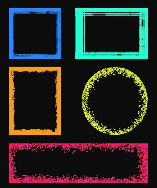 Grunge Frames und Borders Grunge-Frame-Vorlagen-Sammlung