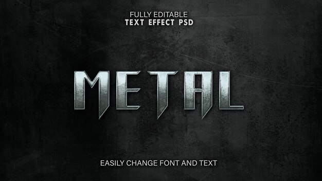 Grunge-metalltext psd