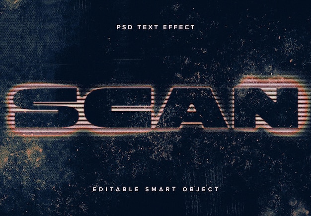 Grunge Photocopy Text Effect Mockup