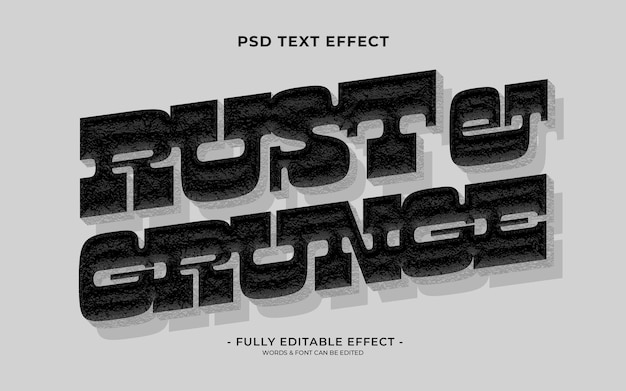 PSD grunge rostiger texteffekt