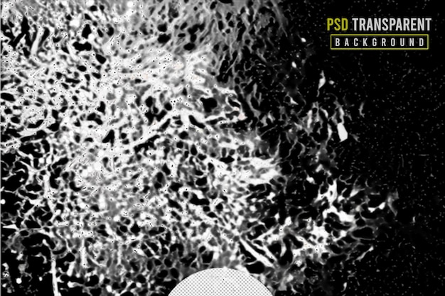 Grunge textura Grunge efecto Grunge medio tono PSD Fondo transparente