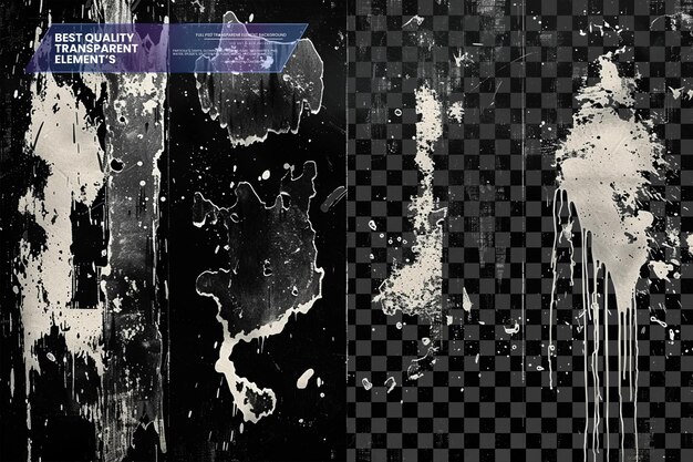 Grunge Urban Backgrounds Set Texture Vector con superposición de polvo en un fondo transparente