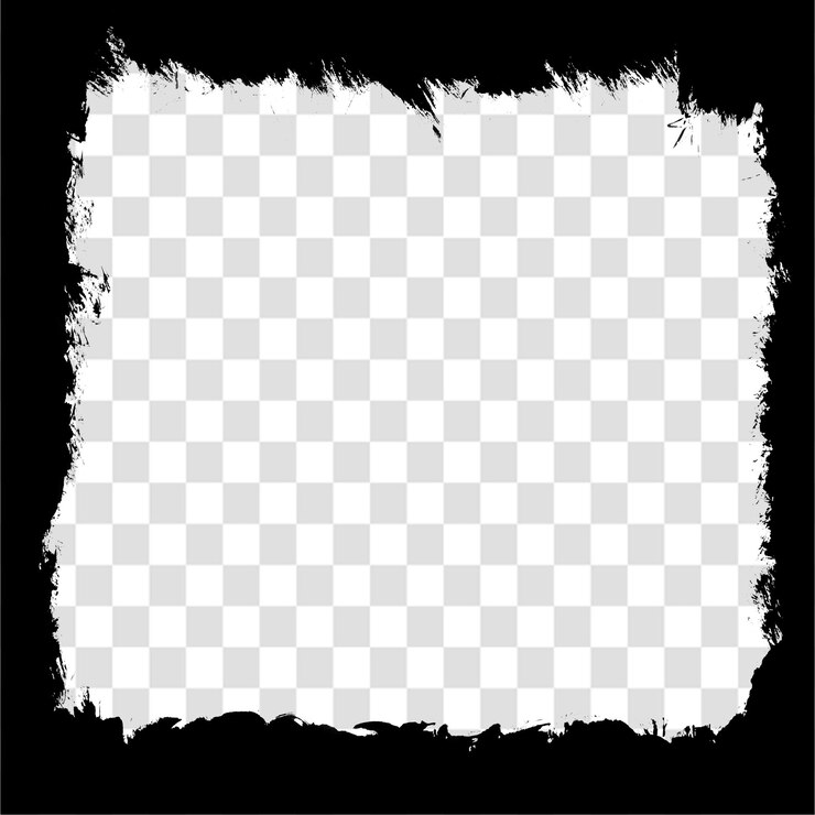 PSD grunge vertical frame border para libros de recortes o proyectos de diseño aislados en un fondo transparente