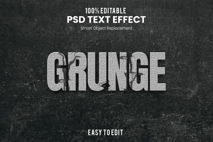 PSD grungetext effect