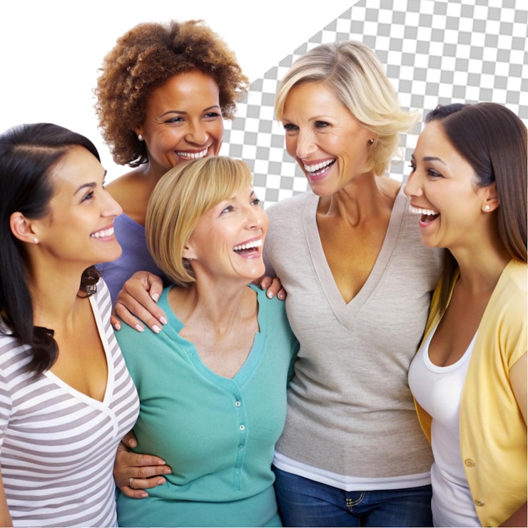 PSD grupo de amigos felizes juntos