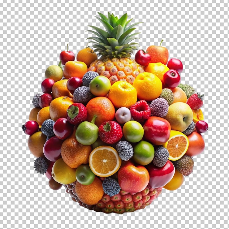 PSD grupo de diferentes frutos