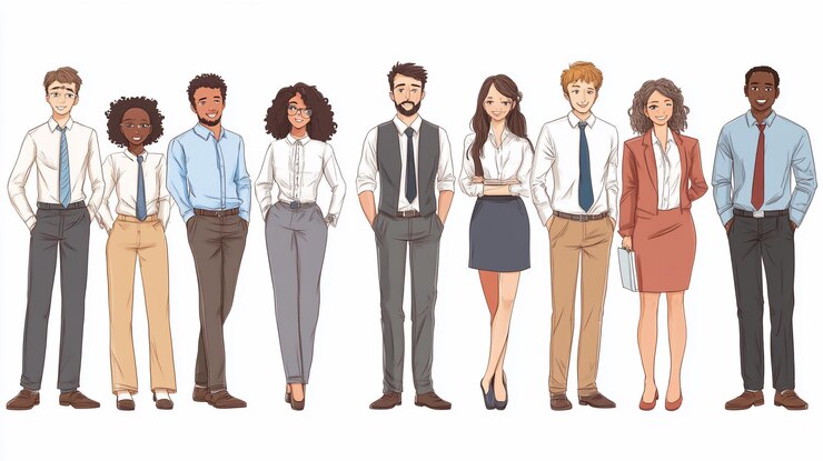 PSD un grupo diverso de profesionales unidos mostrando unidad y trabajo en equipo en los negocios