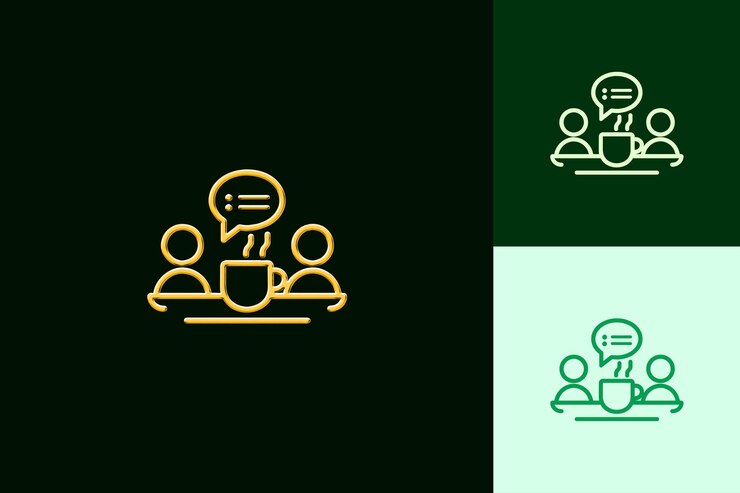 PSD grupo de estudio png con un diseño social con un grupo y un esquema de cof arte diseños creativos