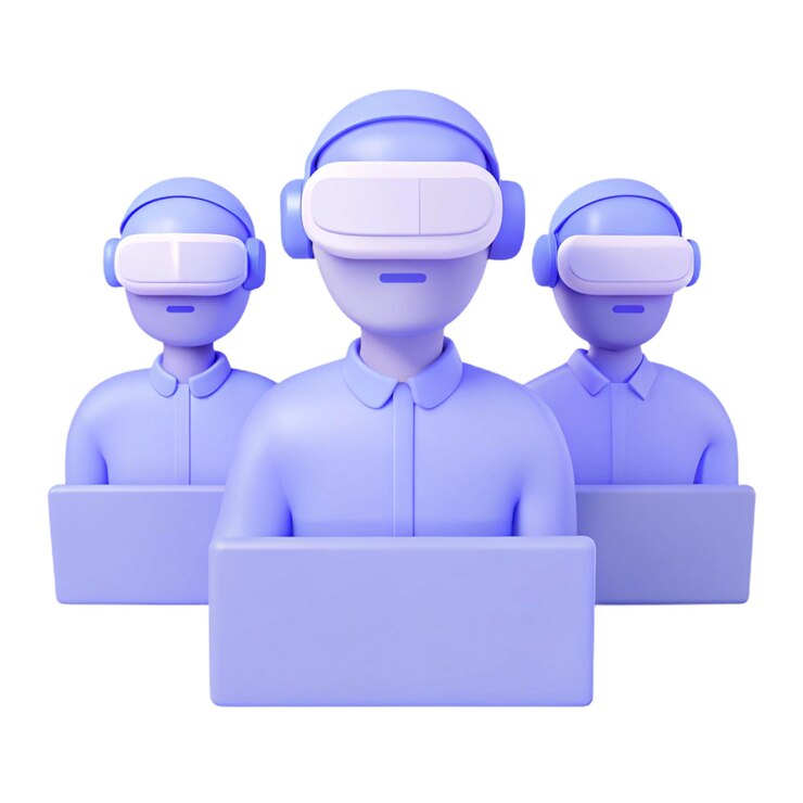 PSD un grupo de personas con gafas 3d delante de ellos