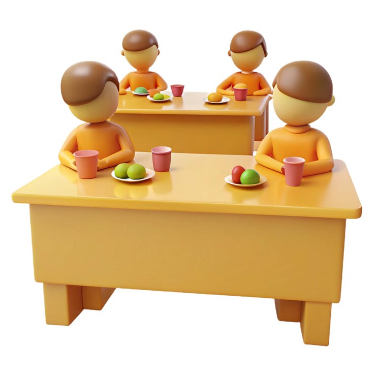 PSD un grupo de personas sentadas en una mesa con tazas de café y una chica sentada en la mesa