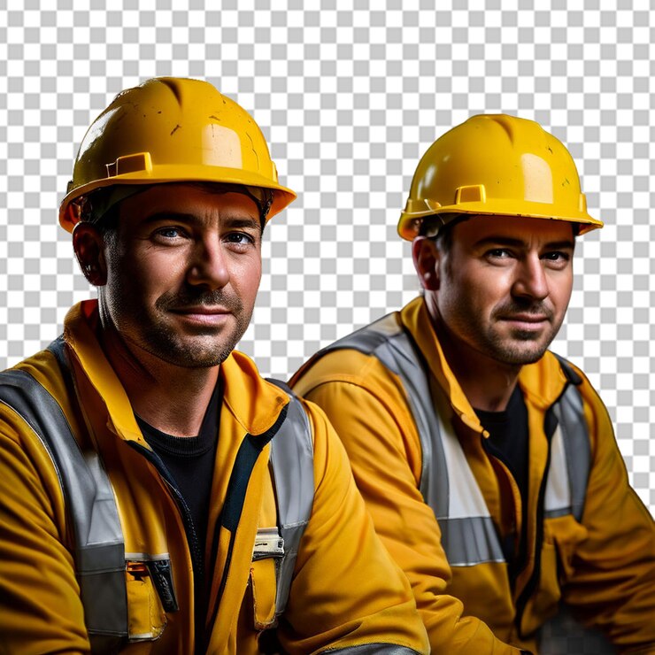 PSD grupo de trabajadores en una planta de aluminio