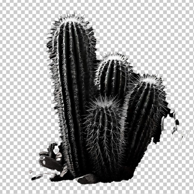 PSD grupo de varios cactus de interior y plantas suculentas en macetas aisladas sobre un fondo blanco
