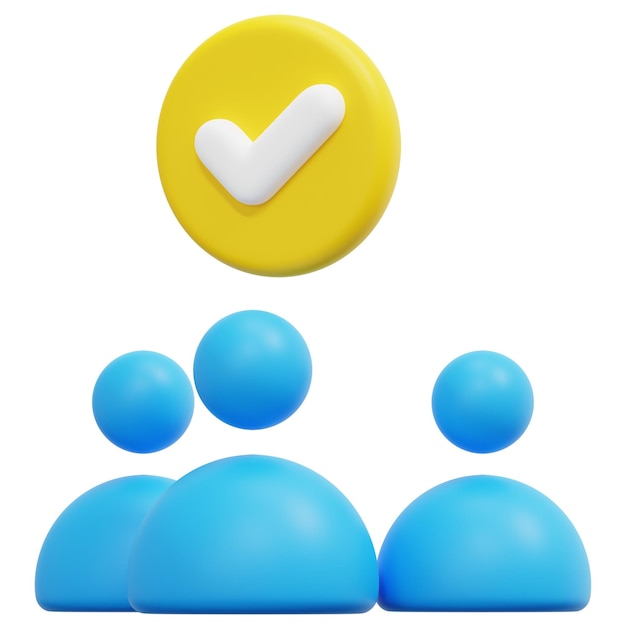 gruppe 3d-render-symbol-illustration