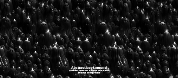 PSD gruselige totenköpfe und geister, glitzernder halloween-hintergrund
