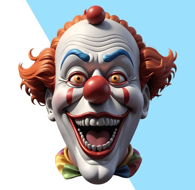 PSD gruseliger 3d-clown