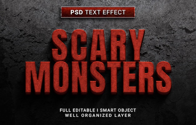 Gruseliger Monster-Texteffekt