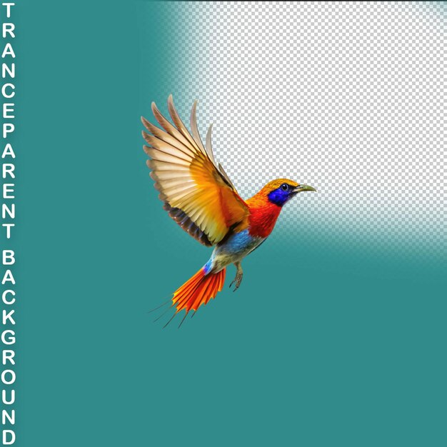 PSD el guacamayo azul y amarillo ara ararauna volando aislado sobre un fondo transparente