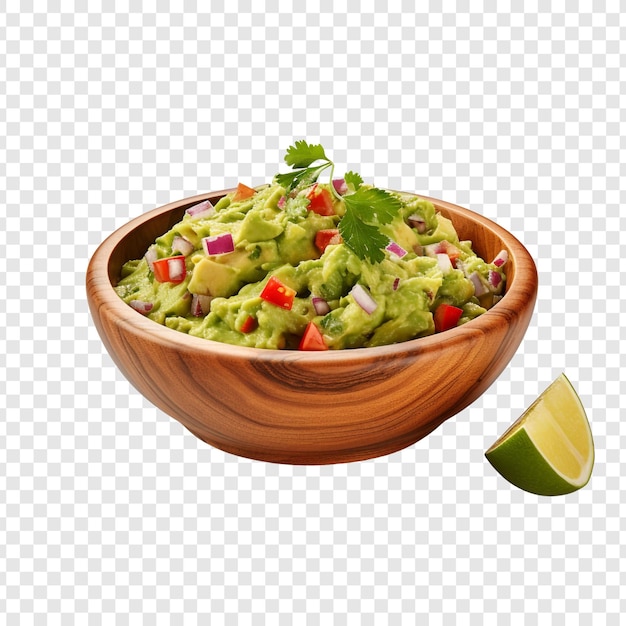 PSD guacamole aislado sobre fondo transparente