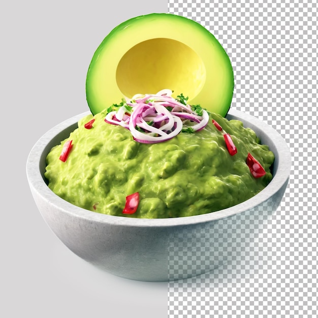 Guacamole auf durchsichtigem Hintergrund
