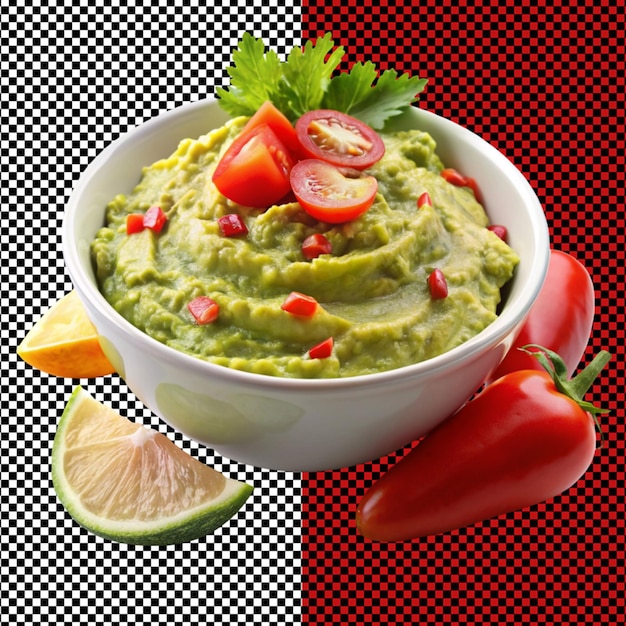 PSD guacamole isolado em fundo transparente