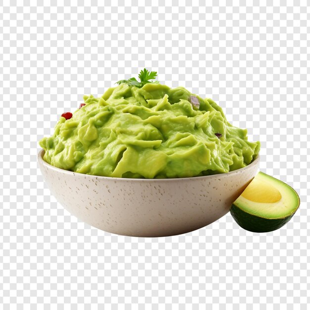 PSD guacamole isolado em fundo transparente