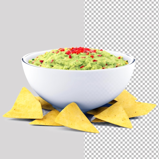 Guacamole isolato su sfondo trasparente