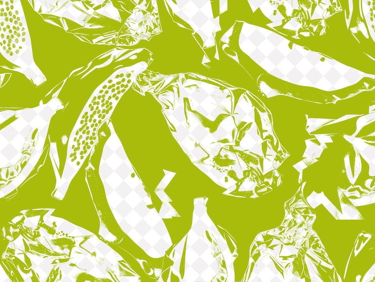 PSD guanabana rinds con papel de aluminio arrugado y plástico roto diseños de fondo de textura creativa