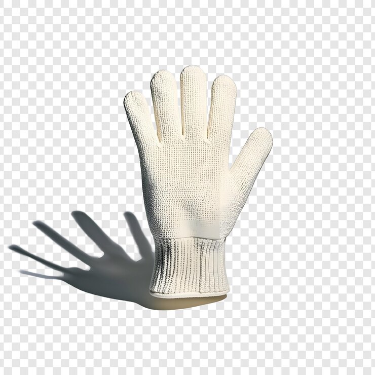 PSD un guante con un guante blanco en él y la sombra de la mano a la izquierda