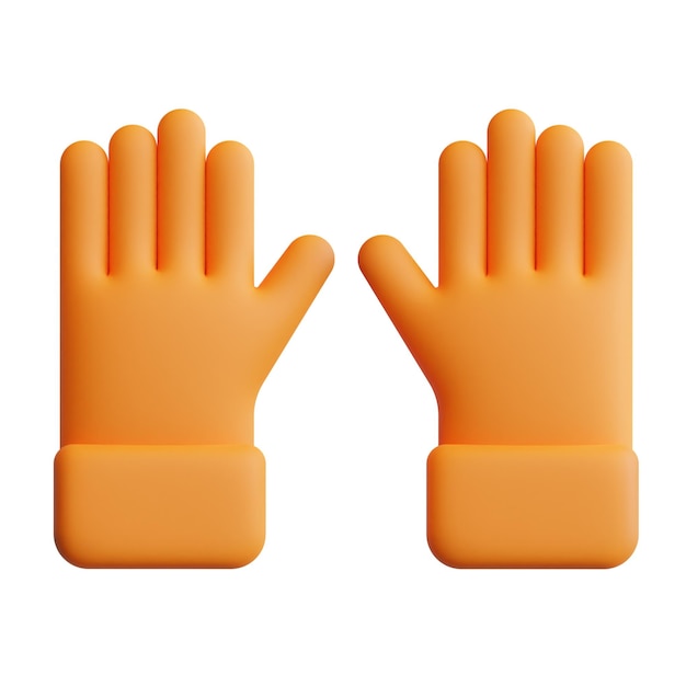 Guantes 3d concepto del día del trabajo ilustraciones de renderizado de alta calidad