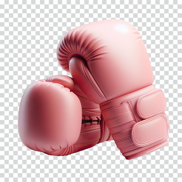 PSD guantes de boxeo rosa fondo transparente