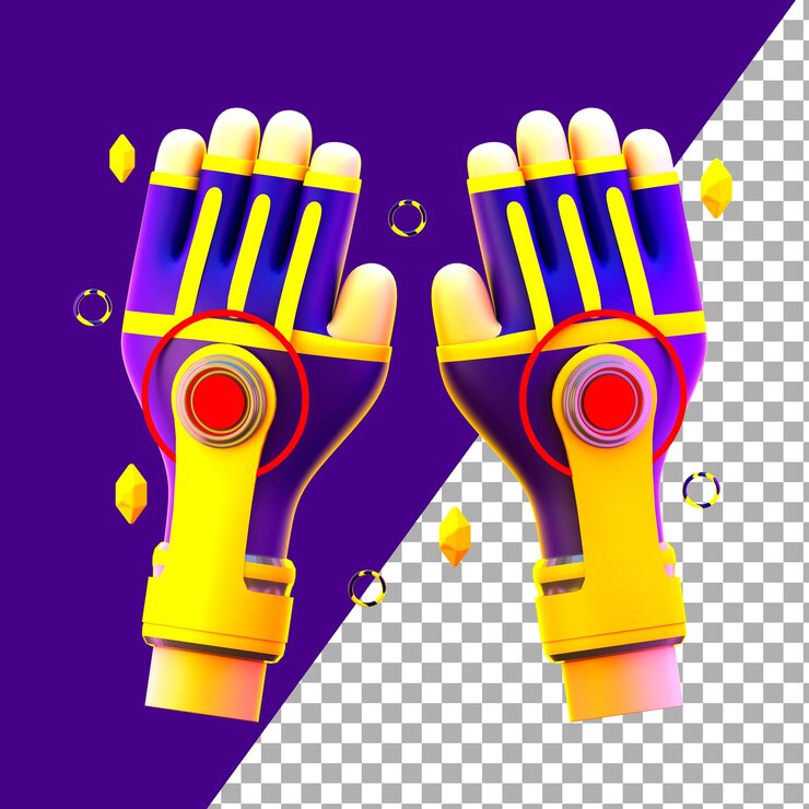 PSD guantes para juegos 3d