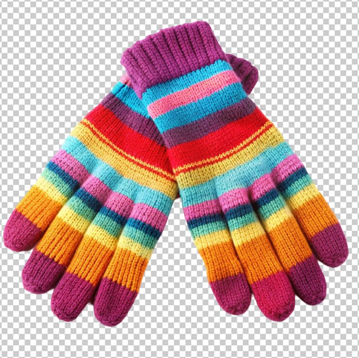PSD guantes de lana de lujo en colores vibrantes para damas