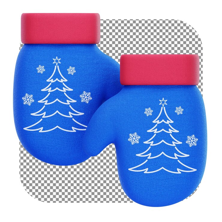 PSD guantes de navidad