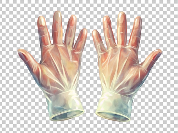 PSD guantes de plástico 3d