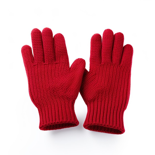 Guantes de tejido rojo