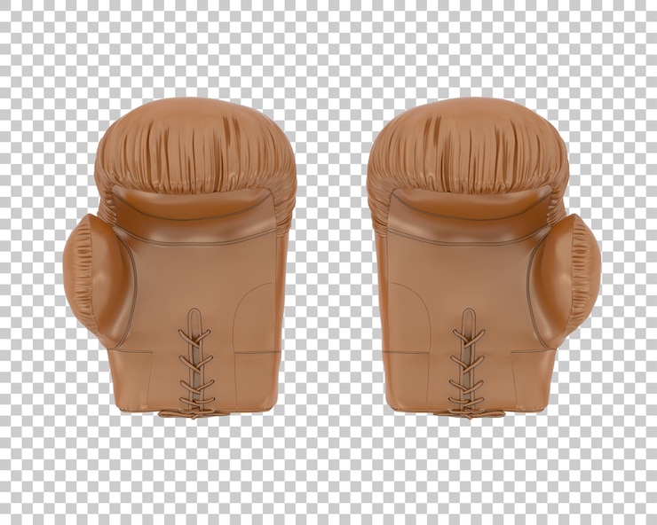 PSD guanti da boxe isolati su sfondo trasparente illustrazione del rendering 3d