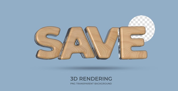 Guardar estilo de texto Representación 3d fondo transparente
