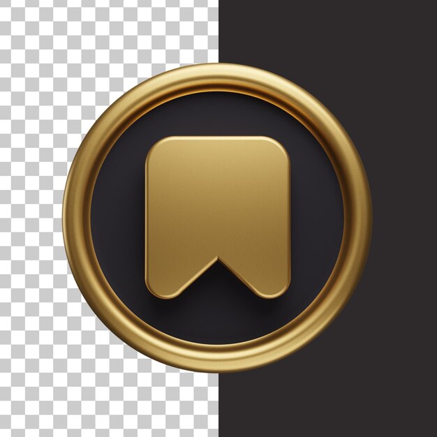 PSD guardar icono oro 3d