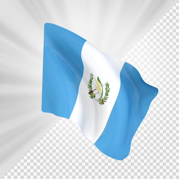 PSD guatemala-flagge 3d-rendering