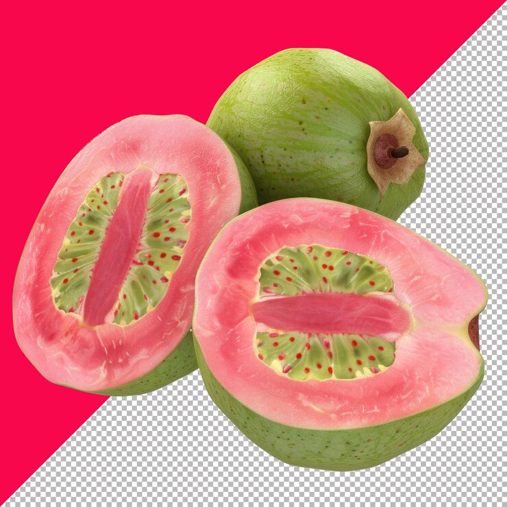 PSD guava 3d isolato rendering sfondo bianco sfondo trasparente png psd
